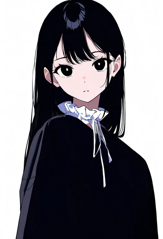 masterpiece, best quality, newest, absurdres, highres, safe, frilled_collar, 1girl, solo, upper_body, simple_background — by k3scat, made with ComfyUI