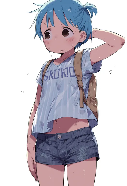 masterpiece, best quality, score_7, safe, ichigo mashimaro, solo, simple background — by k3scat, made with ComfyUI