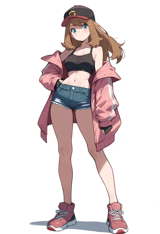 masterpiece, best quality, score_7, safe, pokemon oras, solo, simple background — by k3scat, made with ComfyUI