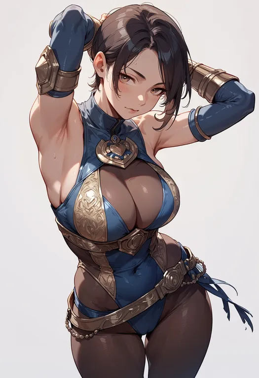 masterpiece, best quality, score_7, safe, soulcalibur v, solo, simple background — by k3scat, made with ComfyUI