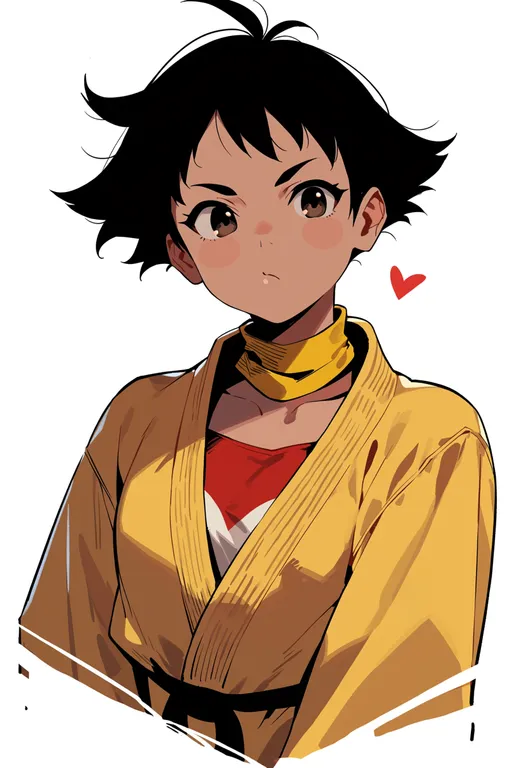 masterpiece, best quality, score_7, safe, makoto (street fighter), street fighter, solo, upper body, simple background — by k3scat, made with ComfyUI