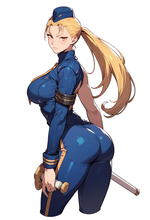 masterpiece, best quality, score_7, safe, eternal fighter zero, solo, simple background — by k3scat, made with ComfyUI