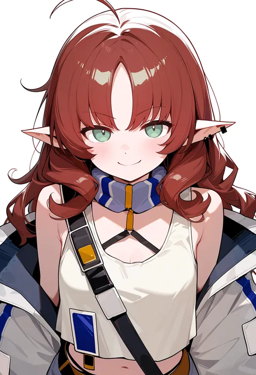 masterpiece, best quality, score_7, safe, myrtle (arknights), arknights, solo, upper body, simple background — by k3scat, made with ComfyUI