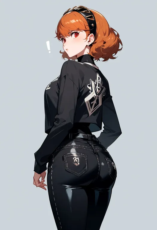 masterpiece, best quality, score_7, safe, persona 5: the phantom x, solo, simple background — by k3scat, made with ComfyUI