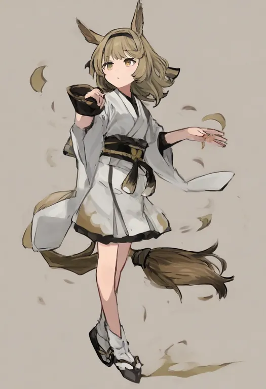 masterpiece, best quality, general, white kimono, 1girl, solo, simple background — by k3scat, made with ComfyUI