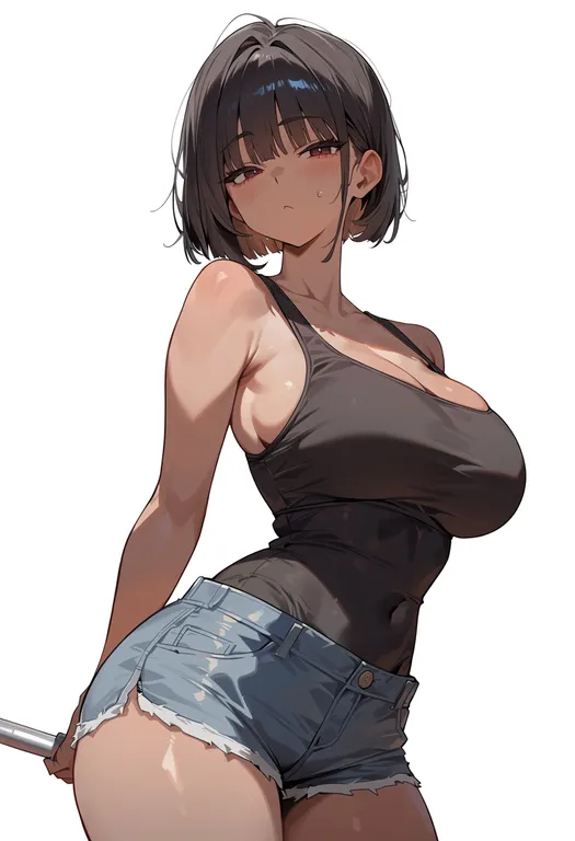 masterpiece, best quality, score_7, safe, yuukyuu gensoukyoku, solo, simple background — by k3scat, made with ComfyUI