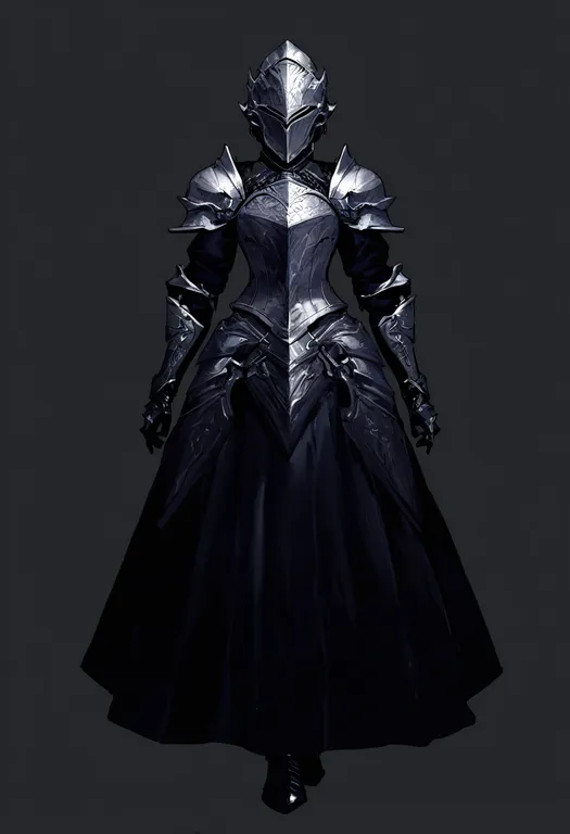 masterpiece, best quality, newest, absurdres, highres, safe, armored_dress, 1girl, solo, full_body, simple_background — by k3scat, made with ComfyUI