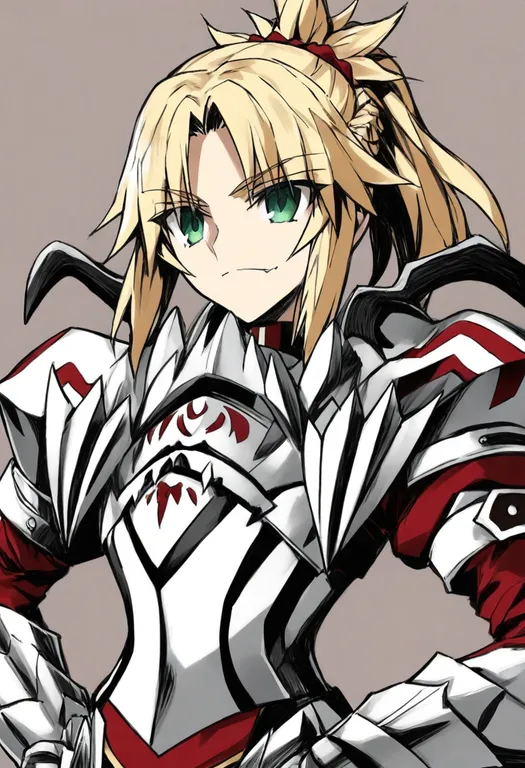 masterpiece, best quality, general, mordred (fate), fate/apocrypha, solo, upper body, simple background — by k3scat, made with ComfyUI
