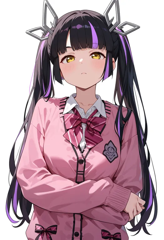 masterpiece, best quality, score_7, safe, kojo anna, solo, upper body, simple background — by k3scat, made with ComfyUI