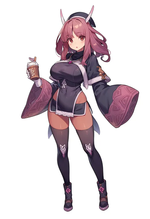 masterpiece, best quality, score_7, safe, la pucelle tactics, solo, simple background — by k3scat, made with ComfyUI