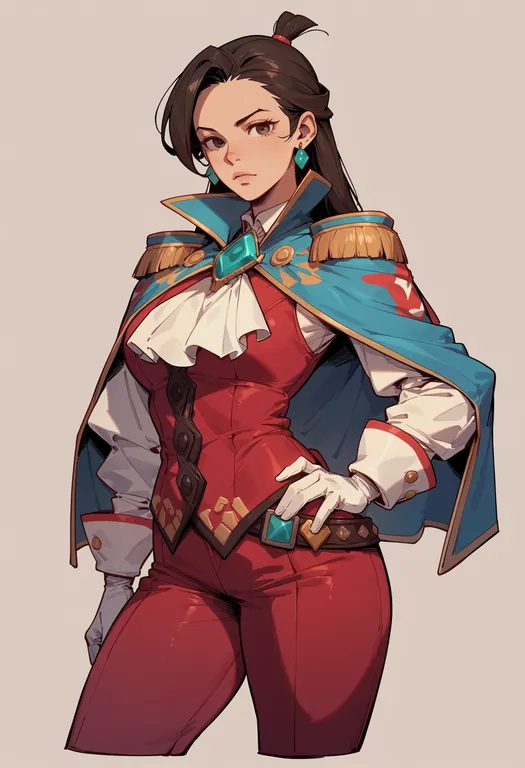 masterpiece, best quality, score_7, safe, apollo justice: ace attorney, solo, simple background — by k3scat, made with ComfyUI