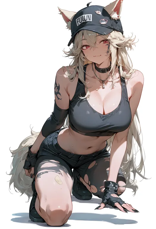 masterpiece, best quality, score_7, safe, fuu'un, solo, simple background — by k3scat, made with ComfyUI