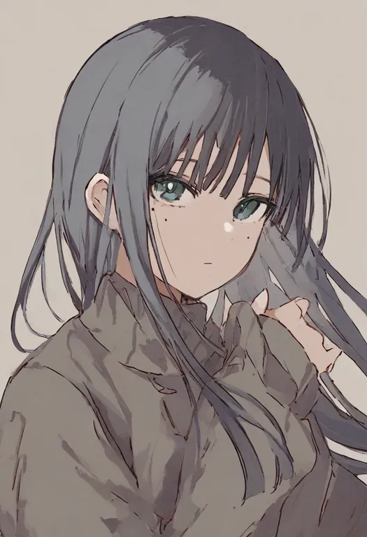 masterpiece, best quality, general, mole, 1girl, solo, simple background — by k3scat, made with ComfyUI