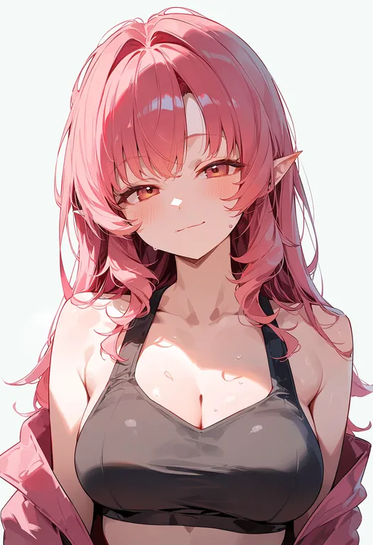 masterpiece, best quality, score_7, safe, akagi towa, solo, upper body, simple background — by k3scat, made with ComfyUI