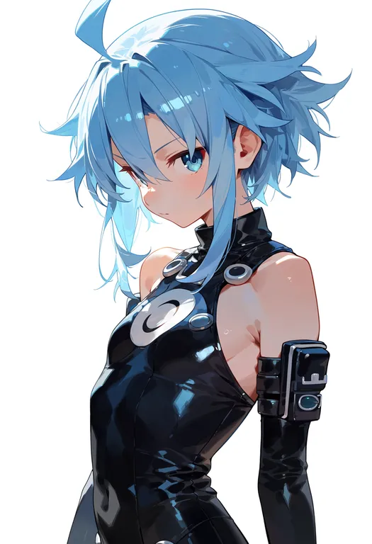 masterpiece, best quality, score_7, safe, uni (neptunia), solo, upper body, simple background — by k3scat, made with ComfyUI