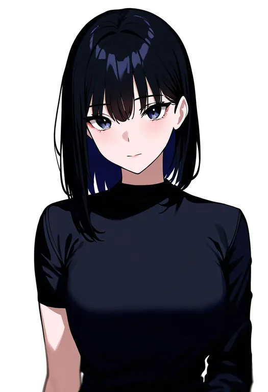 masterpiece, best quality, newest, absurdres, highres, safe, uneven_sleeves, 1girl, solo, upper_body, simple_background — by k3scat, made with ComfyUI