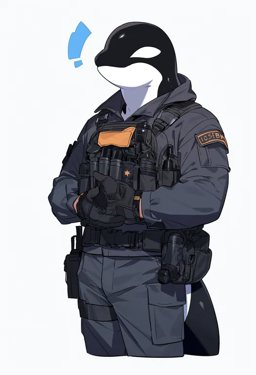 masterpiece, best quality, score_7, safe, orca boy, 1boy, solo, simple background — by k3scat, made with ComfyUI