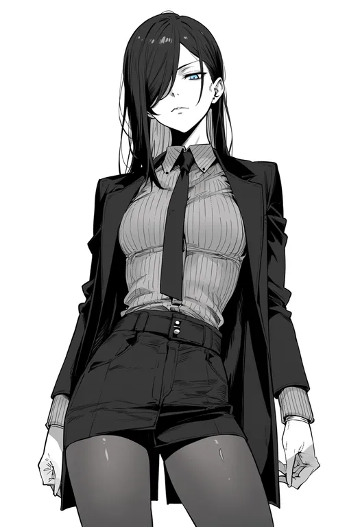 masterpiece, best quality, score_7, safe, kuroshitsuji, solo, simple background — by k3scat, made with ComfyUI