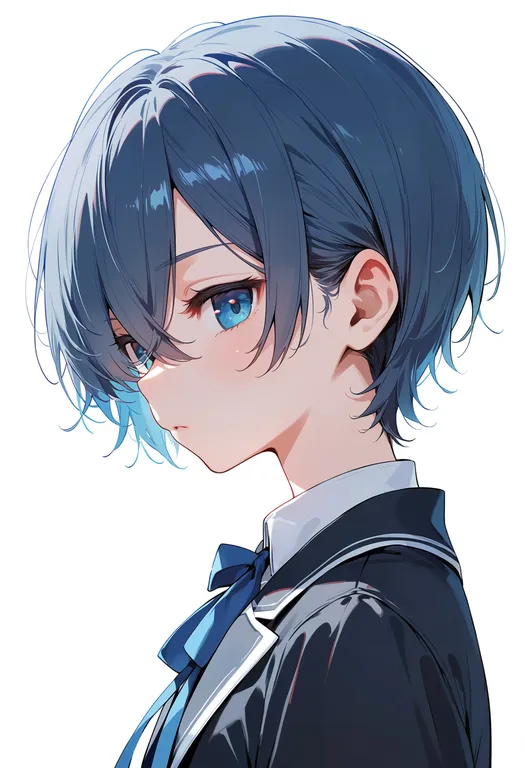 masterpiece, best quality, score_7, safe, ciel phantomhive, solo, upper body, simple background — by k3scat, made with ComfyUI