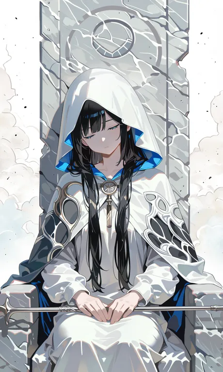 1girl, solo, only one person, sleeping face, closed eyes, peaceful expression, delicate silver-grey eyes… — by 1Ask1kQ, made with ComfyUI