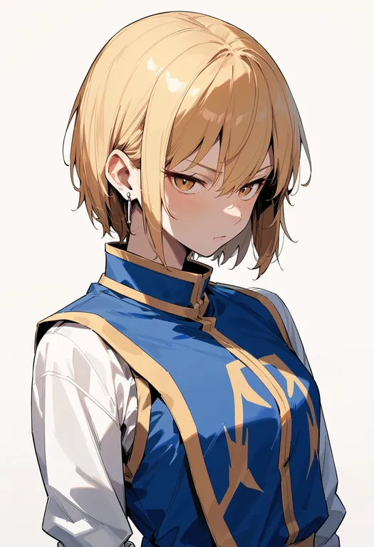 masterpiece, best quality, score_7, safe, kurapika, solo, upper body, simple background — by k3scat, made with ComfyUI