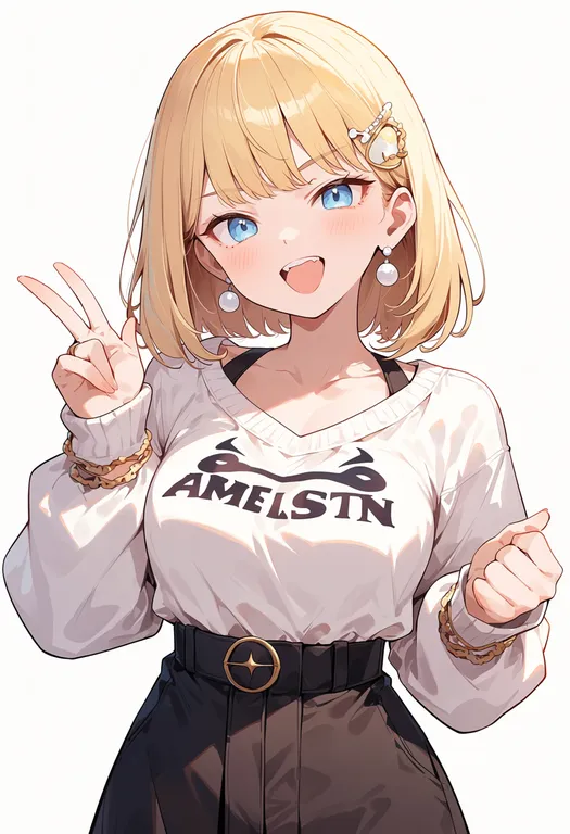 masterpiece, best quality, score_7, safe, watson amelia (street casual), solo, upper body, simple background — by k3scat, made with ComfyUI