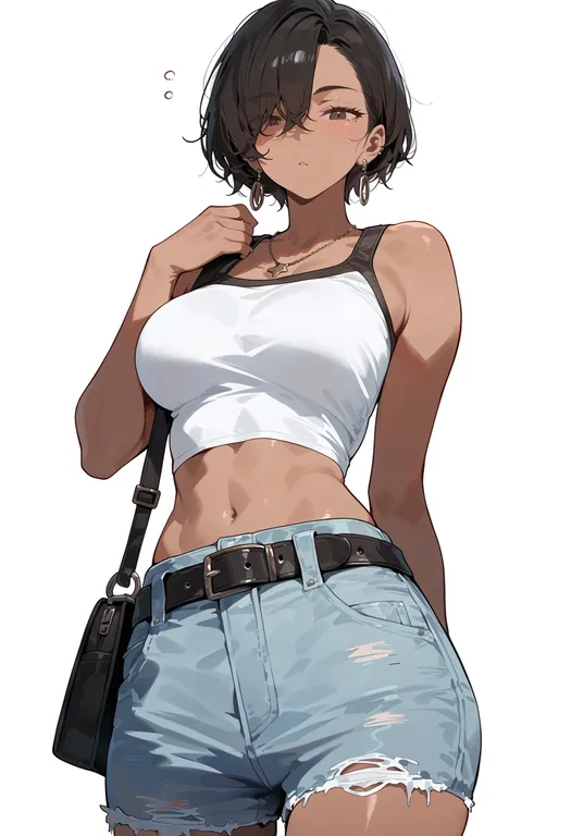 masterpiece, best quality, score_7, safe, konami, solo, simple background — by k3scat, made with ComfyUI