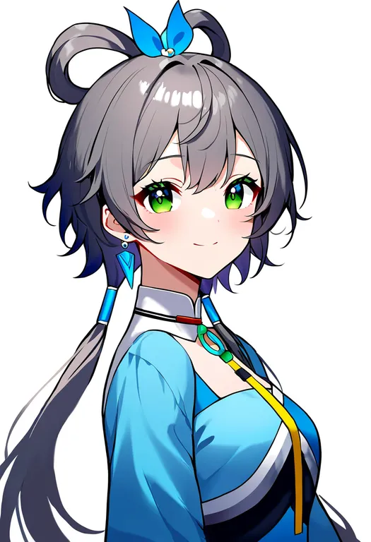 masterpiece, best quality, newest, absurdres, highres, safe, luo_tianyi, solo, upper_body, simple_background — by k3scat, made with ComfyUI