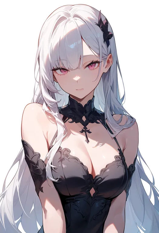 masterpiece, best quality, score_7, safe, kindred (league), solo, upper body, simple background — by k3scat, made with ComfyUI