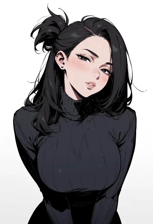 masterpiece, best quality, score_7, safe, lisa lisa, solo, upper body, simple background — by k3scat, made with ComfyUI
