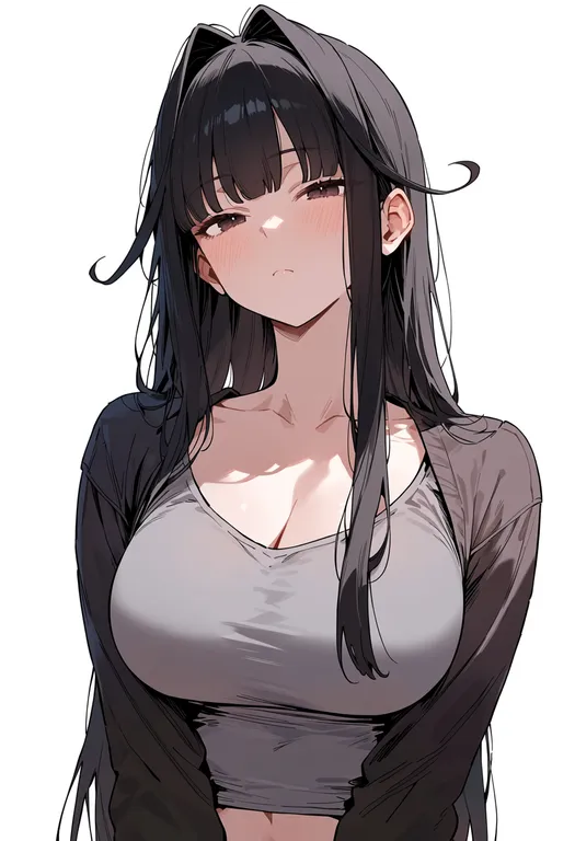 masterpiece, best quality, score_7, safe, konpeitou, 1girl, solo, upper body, simple background — by k3scat, made with ComfyUI