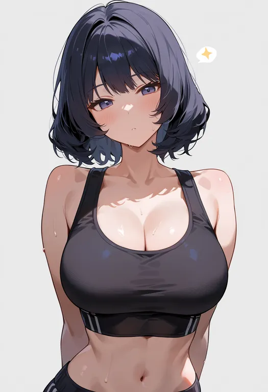 masterpiece, best quality, score_7, safe, ouzuka mai, solo, upper body, simple background — by k3scat, made with ComfyUI