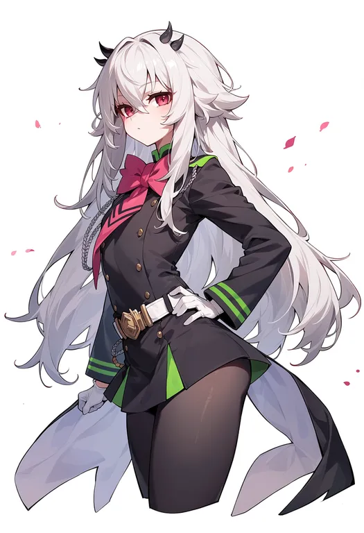 masterpiece, best quality, score_7, safe, owari no seraph, solo, simple background — by k3scat, made with ComfyUI