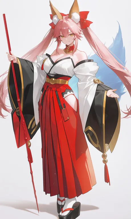 @Hiten, @TonyTaka, 1girl, full body, stand, from front, (Tamamo-no-Mae (Fate/Grand Order):1.8), pink hair… — by 𝒜𝓊𝓇𝑒𝒪𝓈𝓎𝓃𝒾𝒶白鹭依晞✨, made with ComfyUI