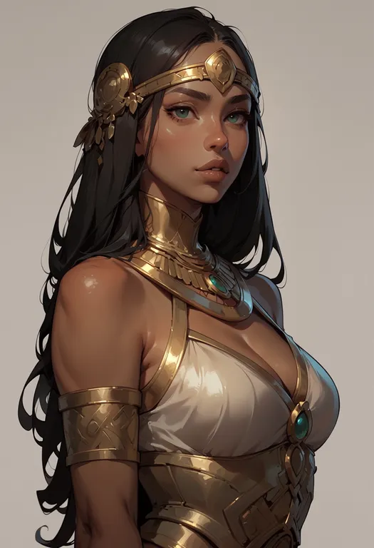 masterpiece, best quality, score_7, safe, athena (mythology), mythology, solo, upper body, simple background — by k3scat, made with ComfyUI