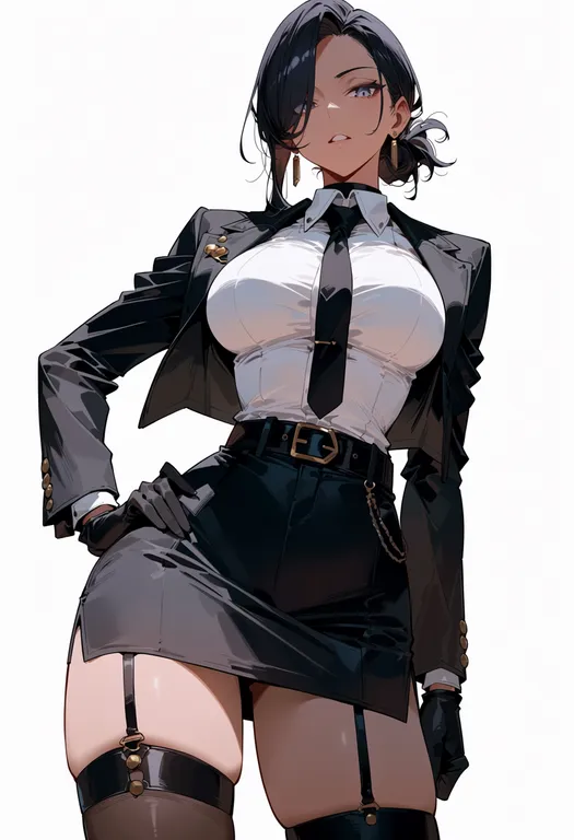 masterpiece, best quality, score_7, safe, fate/unlimited codes, solo, simple background — by k3scat, made with ComfyUI
