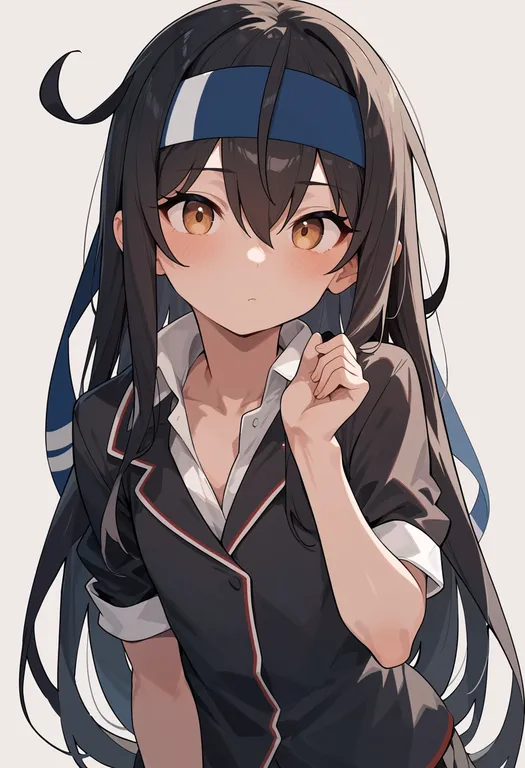 masterpiece, best quality, score_7, safe, hatsushimo kai ni (kancolle), solo, upper body, simple background — by k3scat, made with ComfyUI
