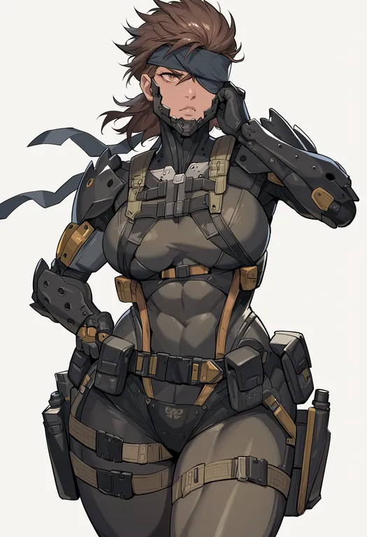 masterpiece, best quality, score_7, safe, metal gear rising: revengeance, solo, simple background — by k3scat, made with ComfyUI