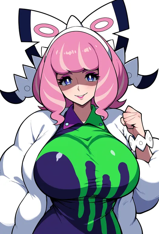 masterpiece, best quality, score_7, safe, klara (pokemon), pokemon, solo, upper body, simple background — by k3scat, made with ComfyUI