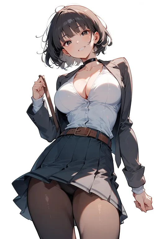 masterpiece, best quality, score_7, safe, ansatsu kyoushitsu, solo, simple background — by k3scat, made with ComfyUI