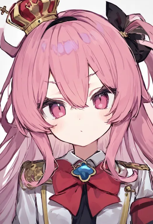 masterpiece, best quality, general, mini crown, 1girl, solo, upper body, simple background — by k3scat, made with ComfyUI
