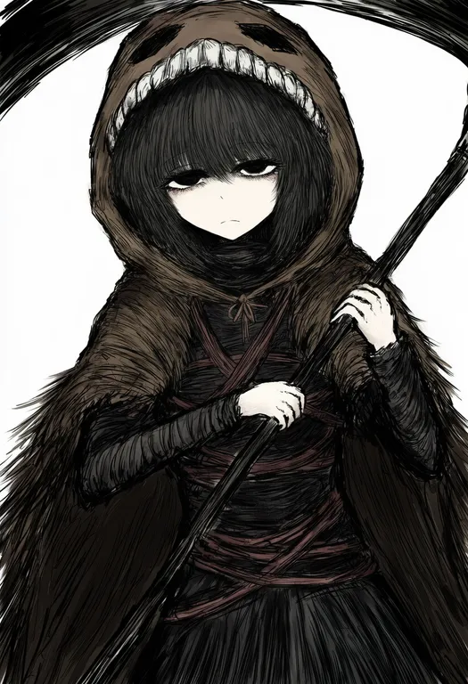 artist:sushi yuusha toro, masterpiece, best quality, 1girl, miranda (black souls), black dress, black eyes, black hair… — by dant888max, made with NovelAI