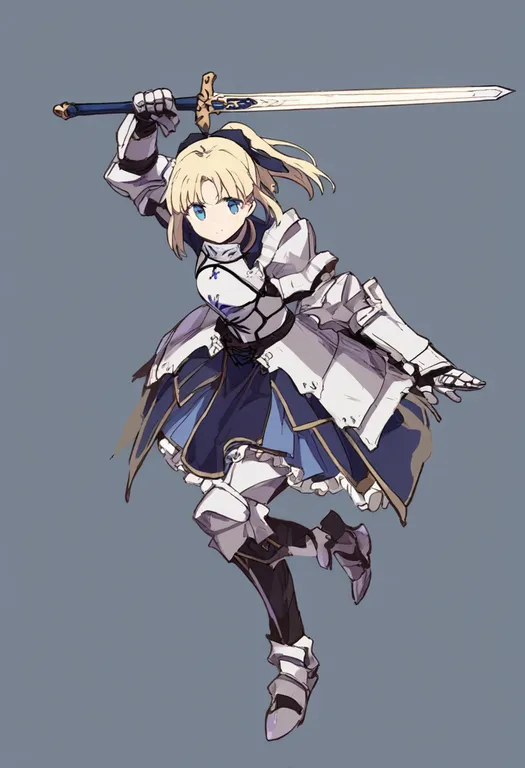 masterpiece, best quality, general, armored dress, 1girl, solo, full body, simple background — by k3scat, made with ComfyUI