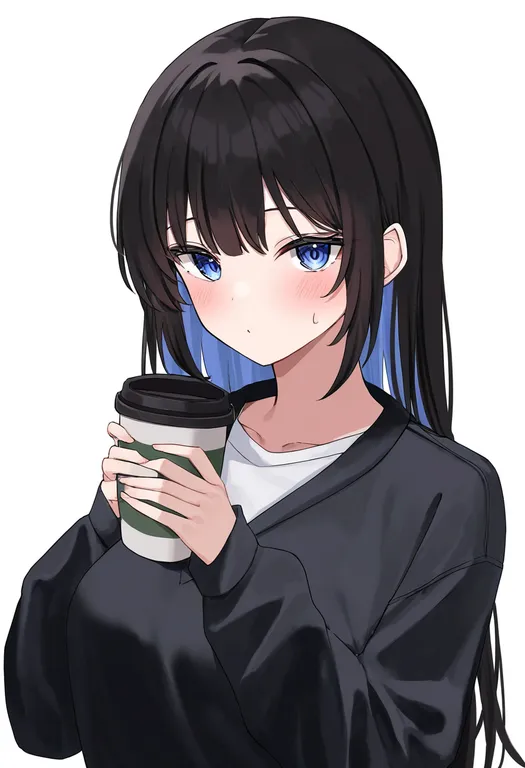 masterpiece, best quality, newest, absurdres, highres, safe, disposable_coffee_cup, 1girl, solo, upper_body… — by k3scat, made with ComfyUI
