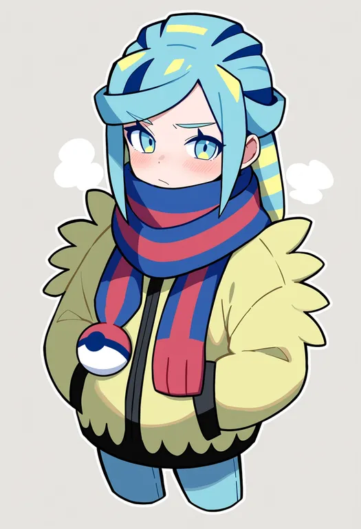 masterpiece, best quality, score_7, safe, grusha (pokemon), pokemon, solo, upper body, simple background — by k3scat, made with ComfyUI