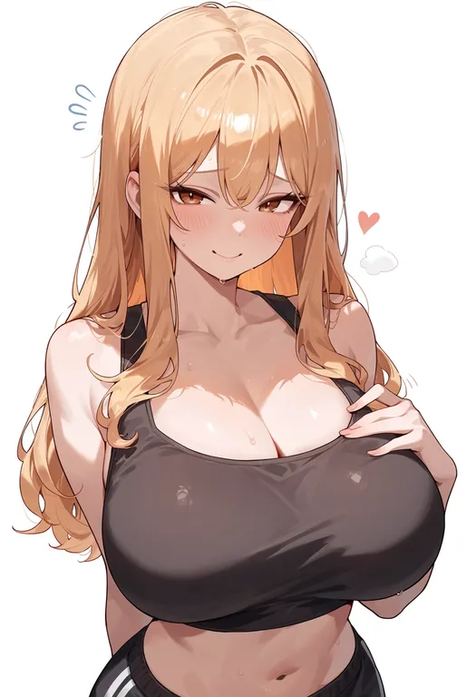masterpiece, best quality, score_7, safe, hinase (cookie), solo, upper body, simple background — by k3scat, made with ComfyUI