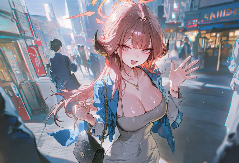碧蓝档案-BlueArchive-陆八魔阿露-街遇 — by 💤💤💤, made with ComfyUI