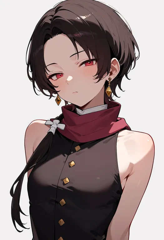 masterpiece, best quality, score_7, safe, kashuu kiyomitsu, solo, upper body, simple background — by k3scat, made with ComfyUI