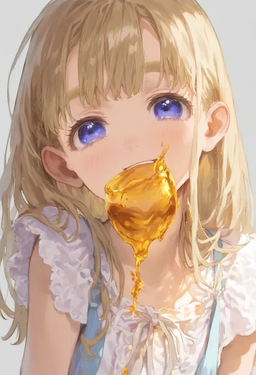 masterpiece, best quality, general, honey and clover, solo, simple background — by k3scat, made with ComfyUI