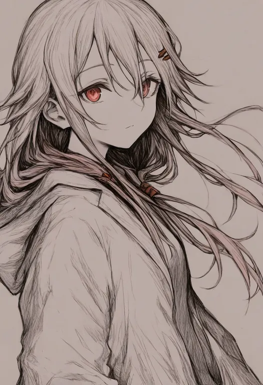 masterpiece, best quality, general, yuzuriha inori, solo, upper body, simple background — by k3scat, made with ComfyUI